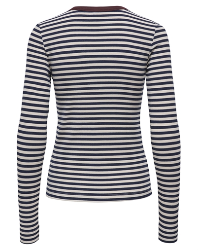 Only - ONLElene L/S Fitted Langærmet Trøje - Naval Academy/Neo Birch